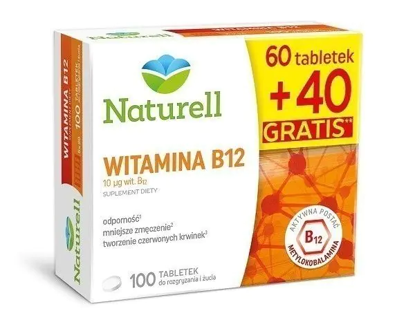 „Naturell“ vitamino B12 10 mcg kramtomosios tabletės