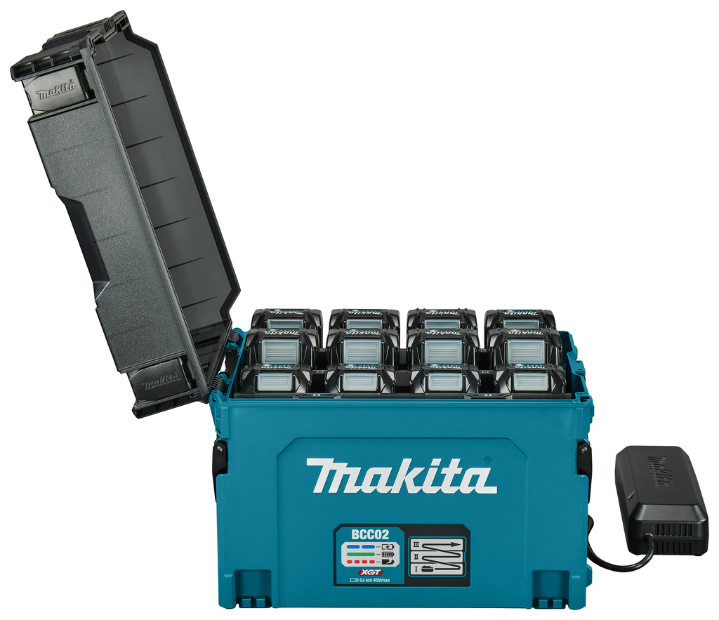 Makita pribor BCC02 BCC02 MBox Višenamjenski punjač XGT za 12 baterija (maks. BL4040F)