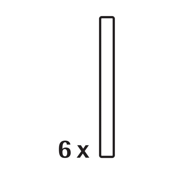 Baric Trinkhalm-Set aus Glas, 15 cm, 6-teilig plus ReinigungsbÜrste