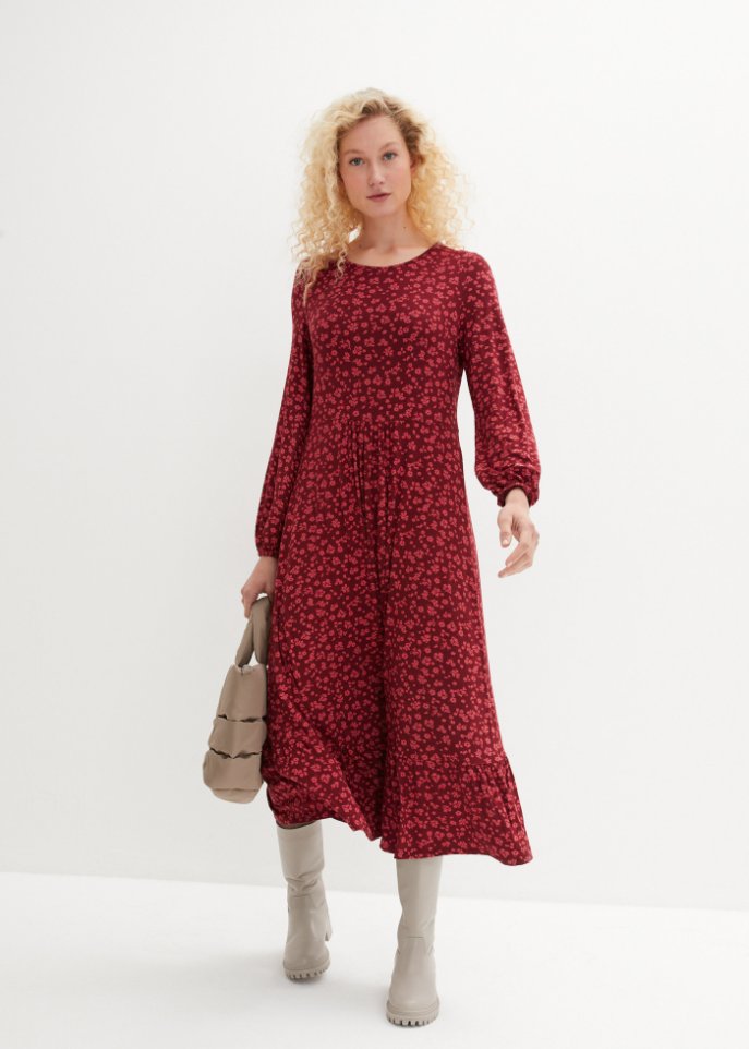 Midi-Jersey-Kleid