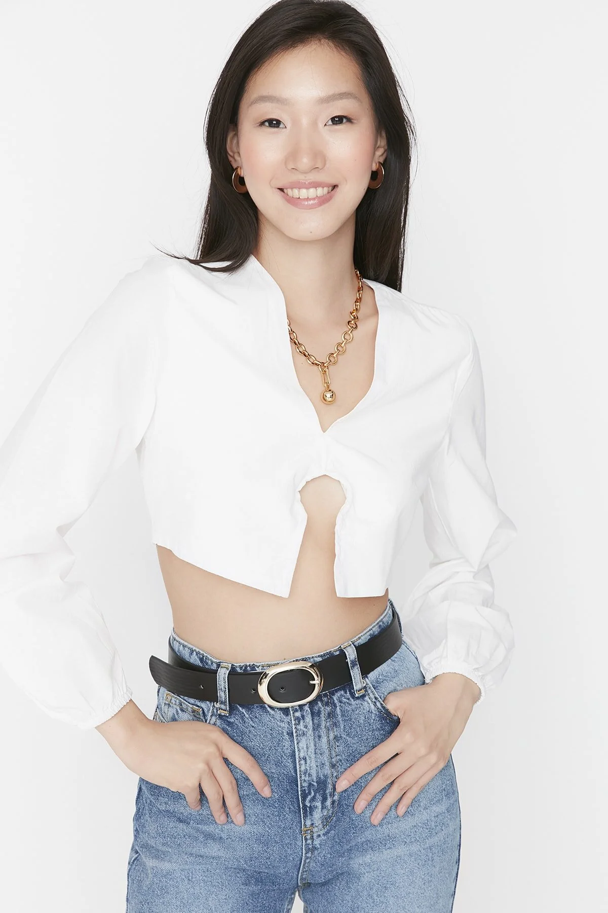 Trendyol Collection  Schwarz-hellbrauner Damengürtel in Lederoptik, 2er-Pack TWOSS21KE0054