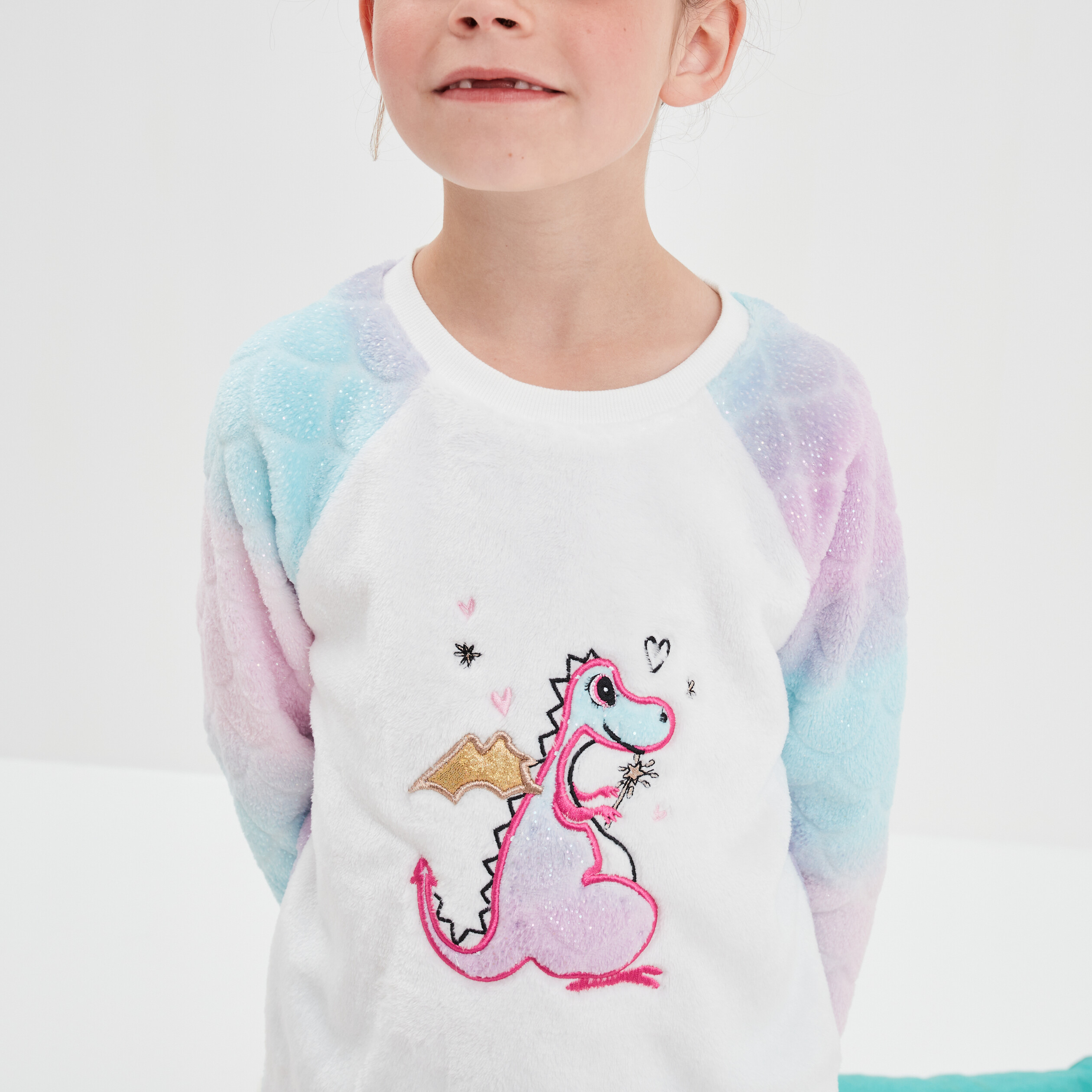 Ensemble pyjama pantalon pilou 3 pièces multicolore fille | La Halle