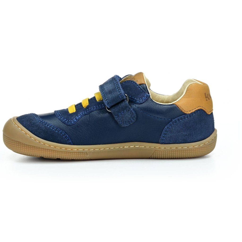 Koel4kids Dylan Suede Blue Barfußsneakers aus Leder 07M045.101-110