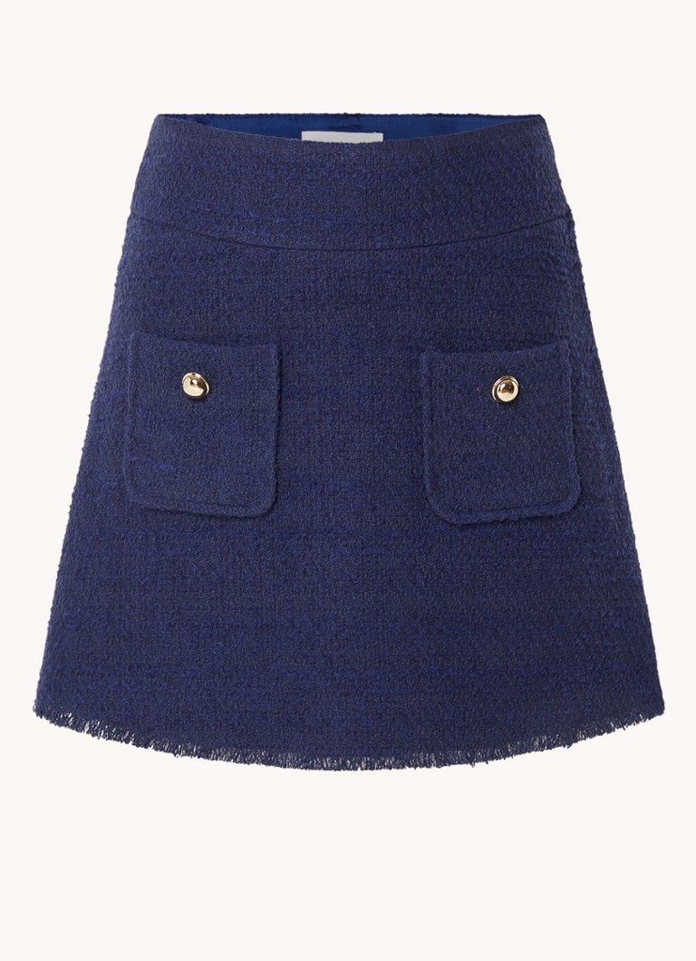 ba&sh Bonnie tweed miniskjørt med påsydde lommer