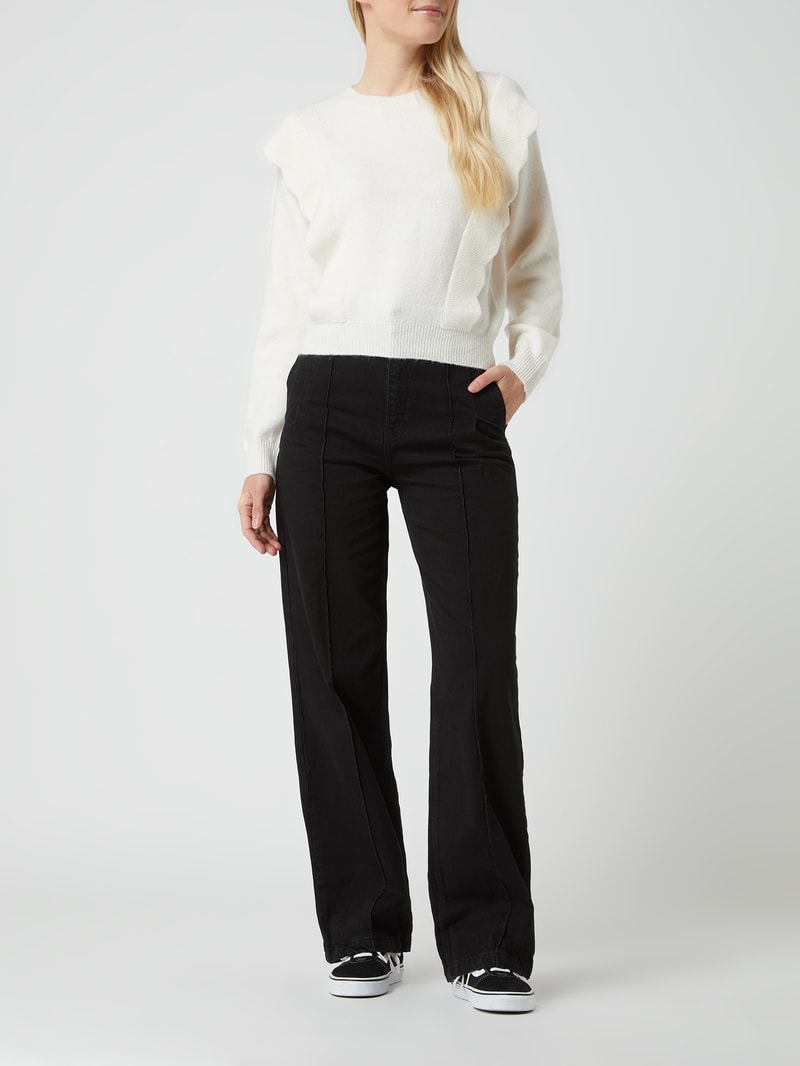 High Waist Jeans aus Baumwolle Modell 'Priscila' in schwarz