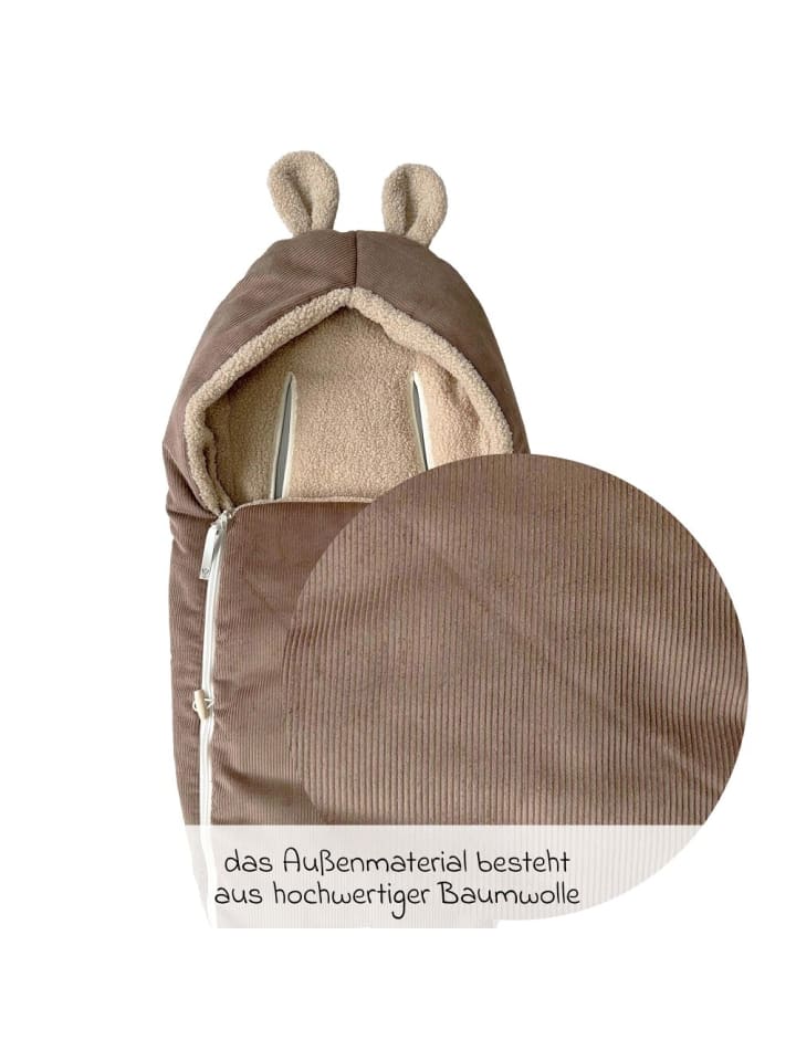 Kaiser Fleece-Fußsack Hima für Babyschalen & Babywannen in braun günstig kaufen onesize