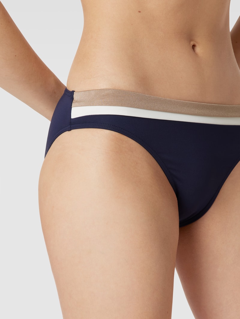 Bikini-Hose mit Kontraststreifen Modell 'TAYRONA' in marineblau