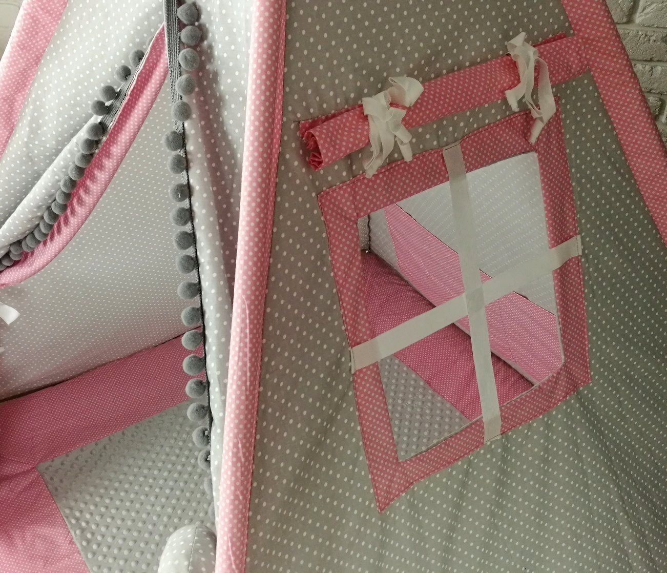 Pamek Tipi-Zelt Kinder Tipi Zelt Flamingo, Personen: 2 (Set, 7 tlg)