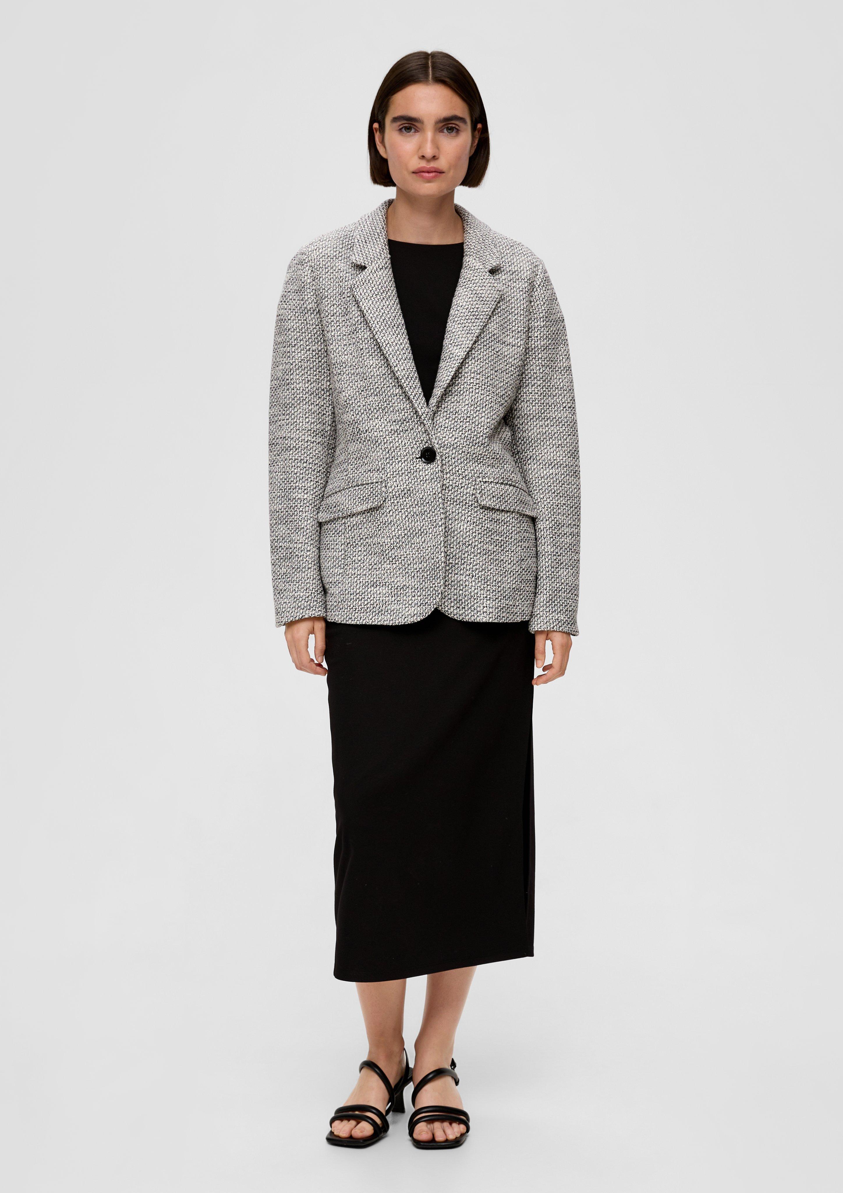 Bouclé-Blazer aus Baumwollmix  2135498-99X1