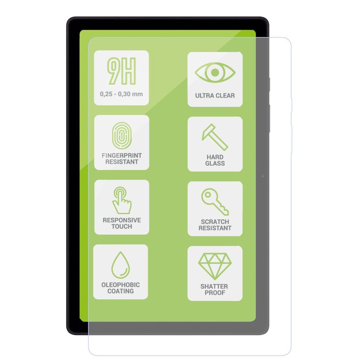 Wigento Tablet-Hülle Für Xiaomi Redmi Pad 2 / SE 1x H9 LCD Display Hart Glas Panzer Folie