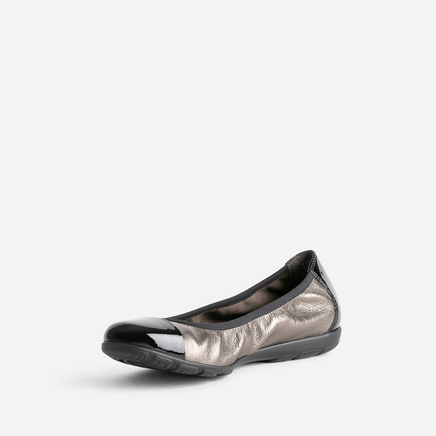 Ballerine CAPRICE bronze élastiquée à bout verni