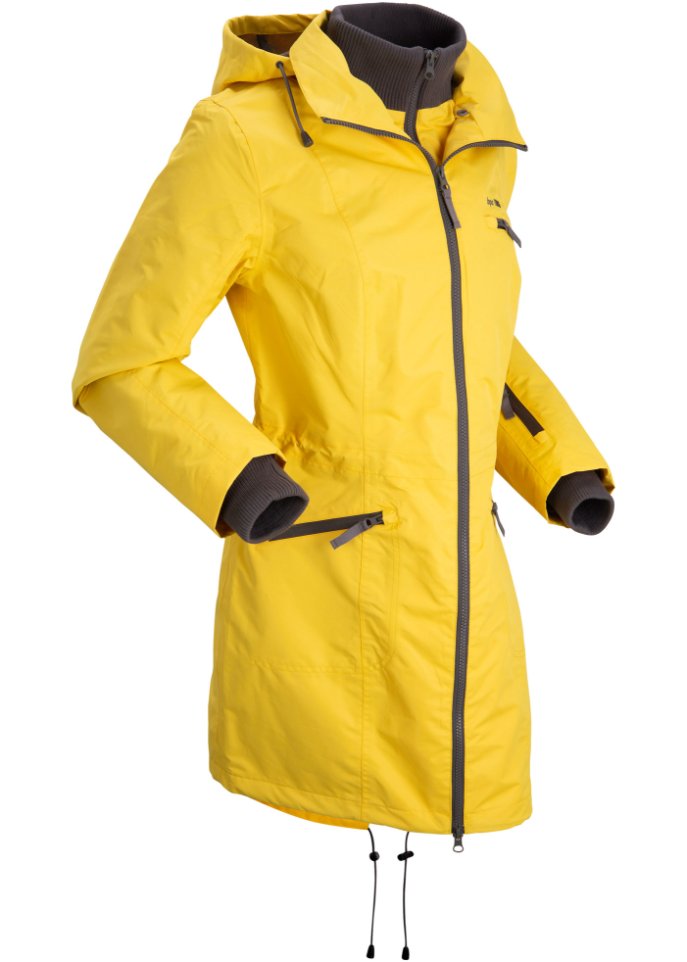 Funktions-Outdoor-Kurzmantel mit Kapuze, 2 in 1-Optik
