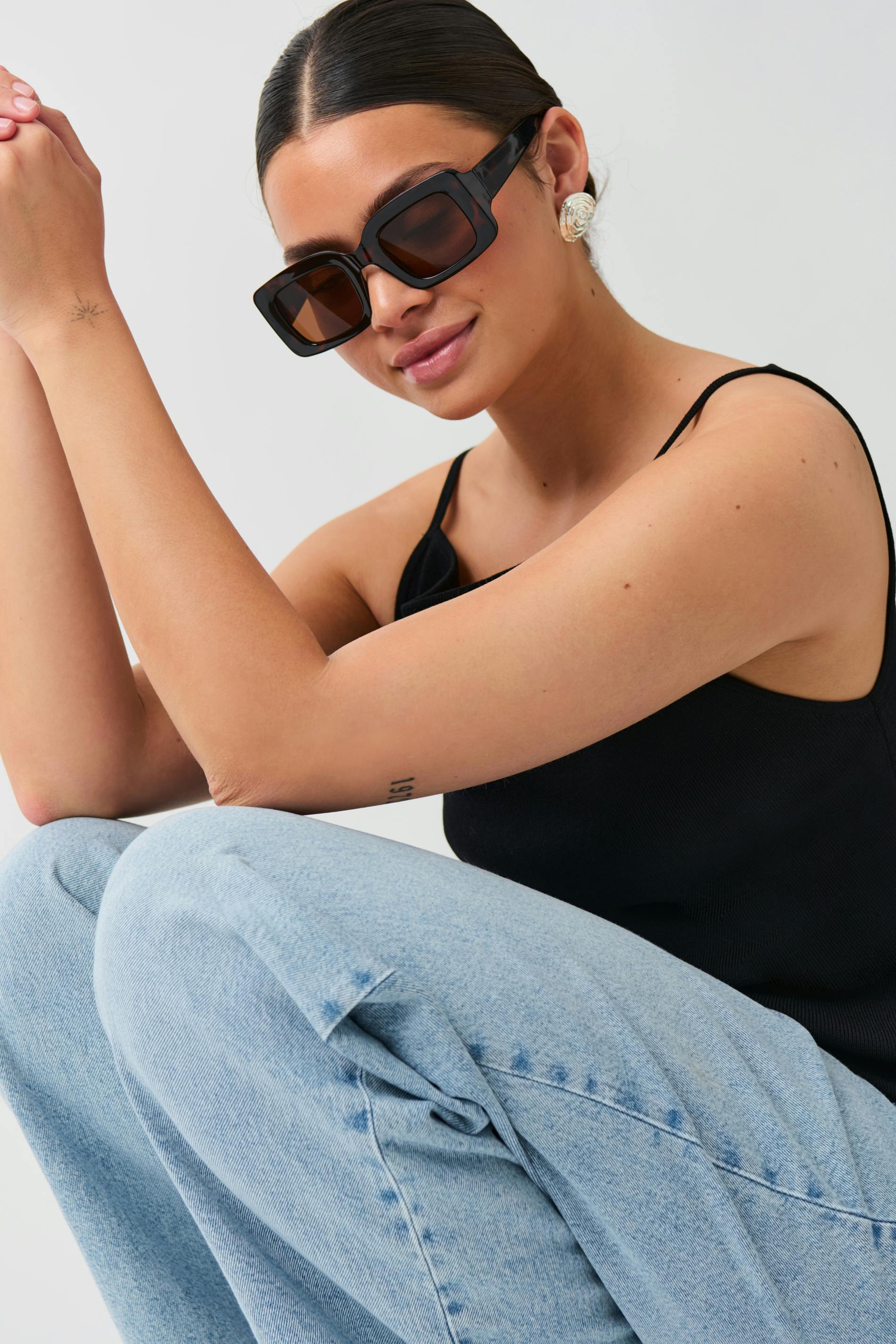 Square shaped sunglasses