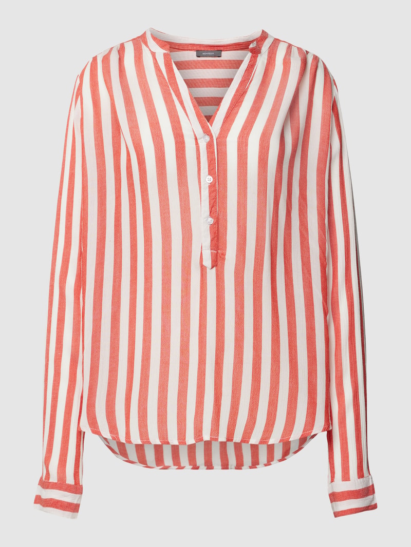 Blusenshirt mit Streifenmuster in dunkel orange