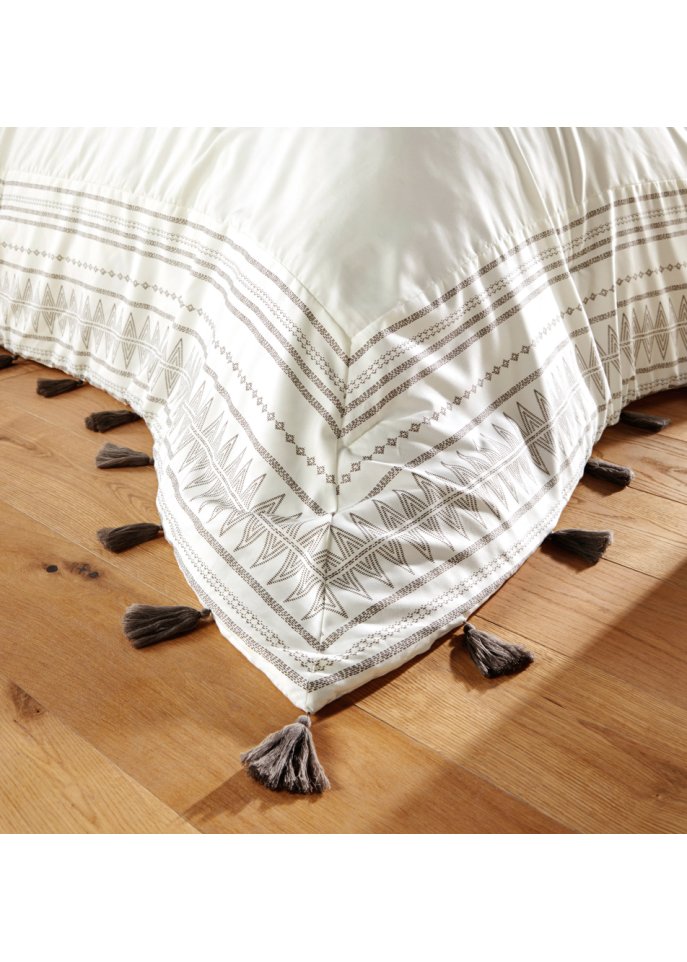 Tagesdecke mit Quasten an 3 Seiten der Decke