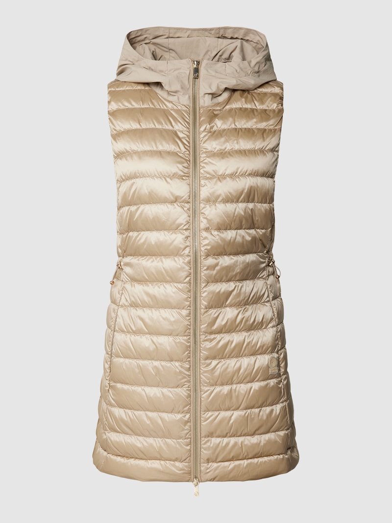 Daunenweste mit Kapuze Modell 'VIOLA' in beige