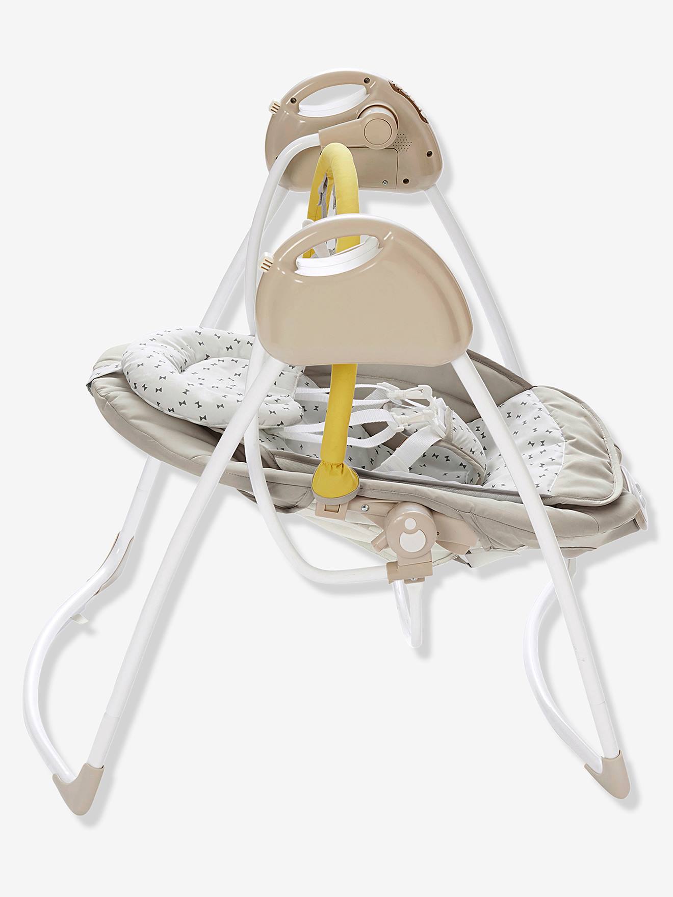 Balancelle avec arche de jeux Babyswing vertbaudet gris
