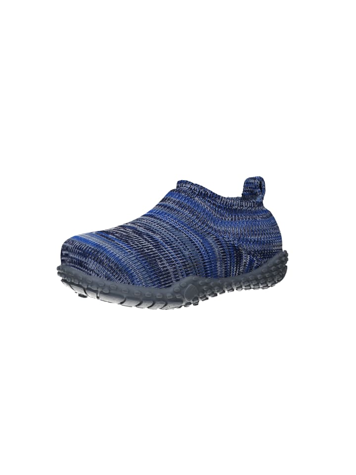 Playshoes Hausschuh Strick in Blau günstig kaufen