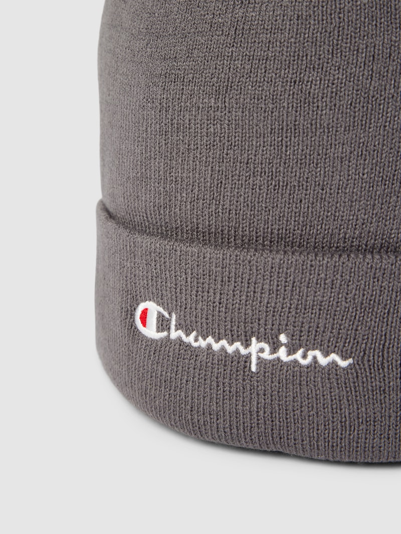 Beanie mit Label-Stitching in anthrazit