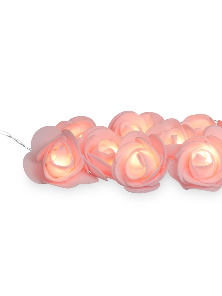 relaxdays 2x Rosenlichterkette in Rosa - (L)3,3 m günstig kaufen onesize