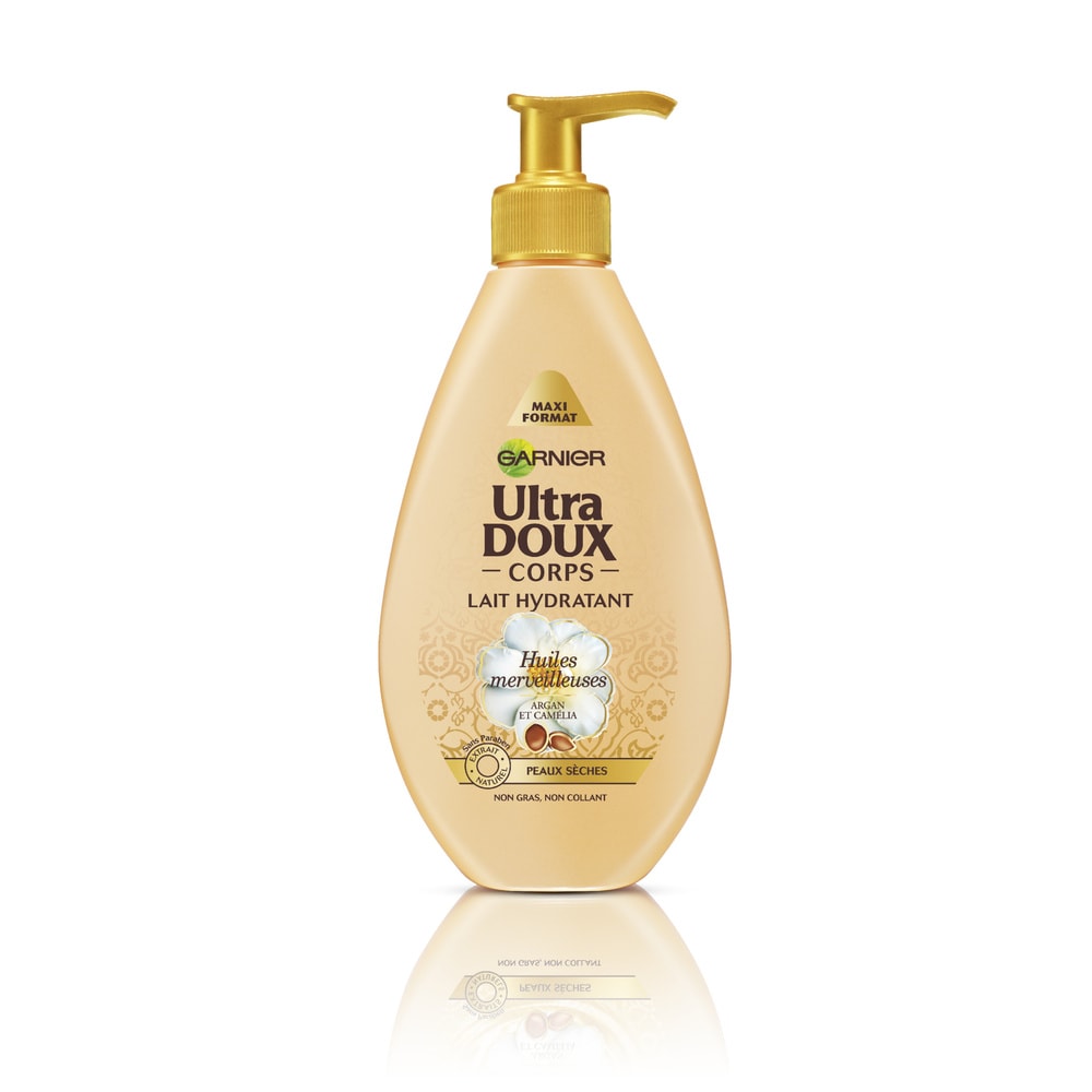 garnier Ultra Doux Lait Hydratant Huiles Merveilleuses Argan et Camélia Maxi Format