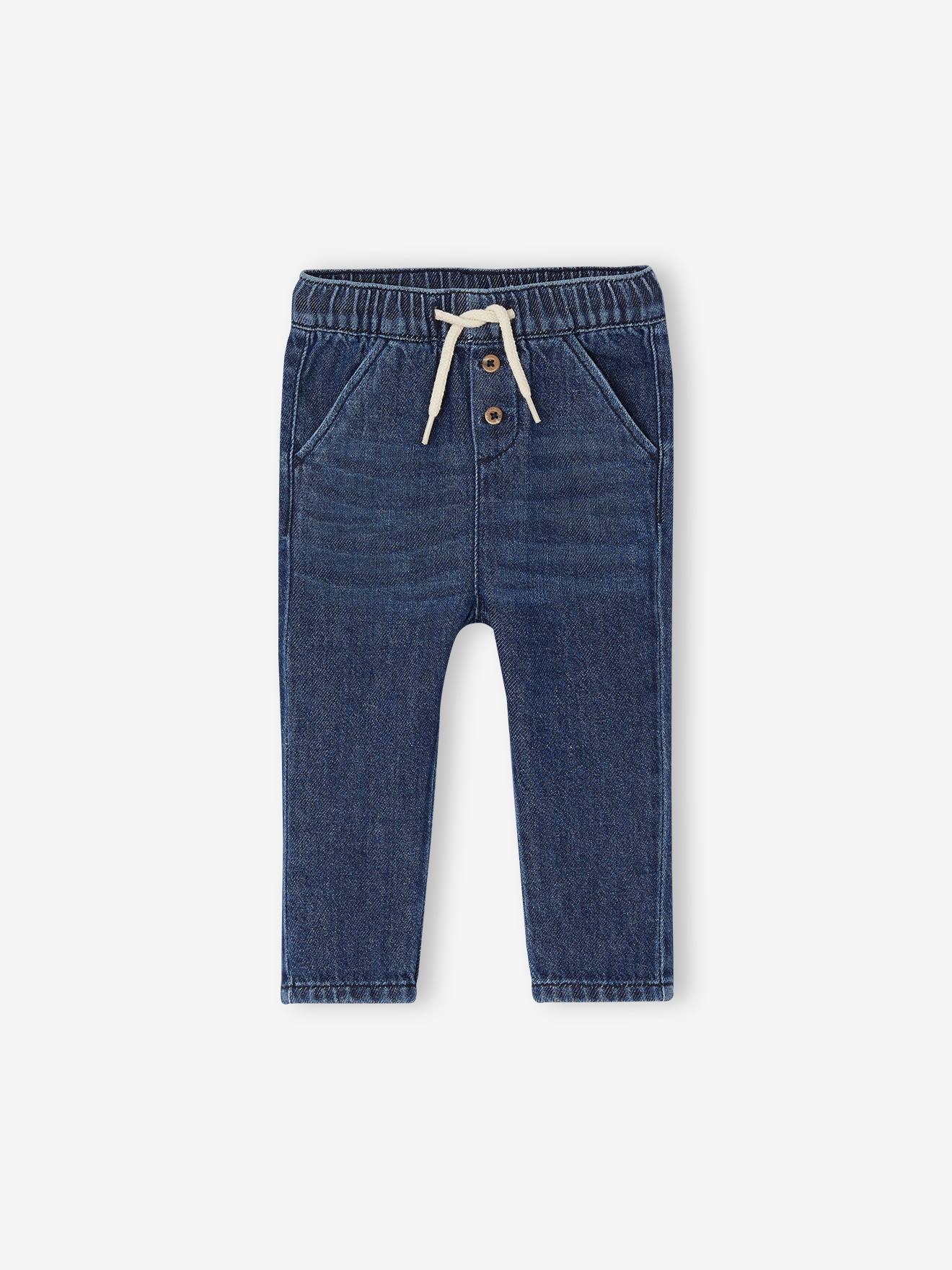 Vertbaudet Baby Jeans aus Light-Denim - dunkelblau