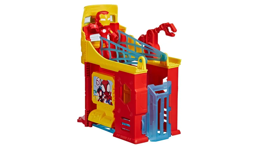 Hasbro - Marvel Spidey and His Amazing Friends Stark Tower Spielset mit Iron Man Figur