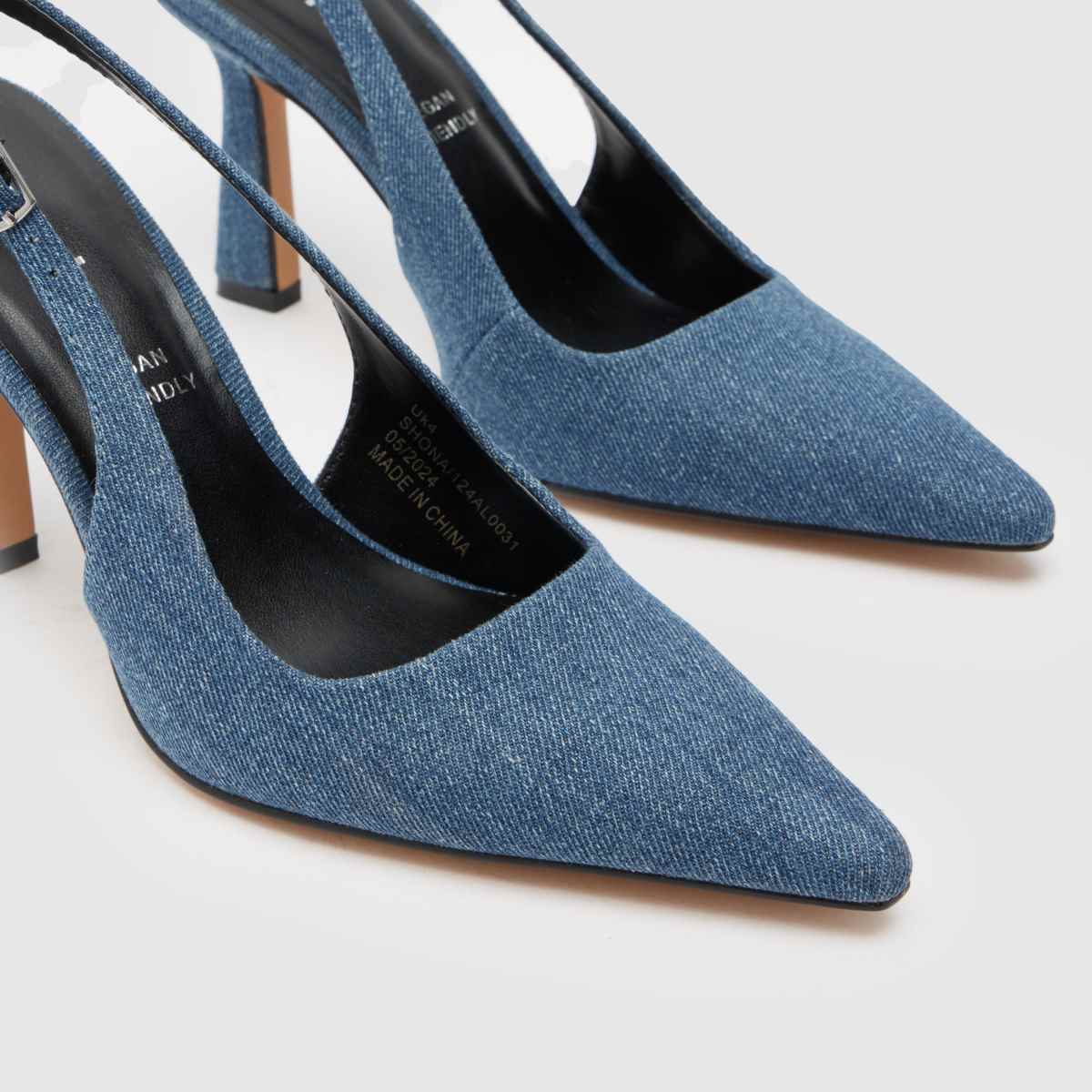 Schuh Shona Court magassarkú cipő kék színben