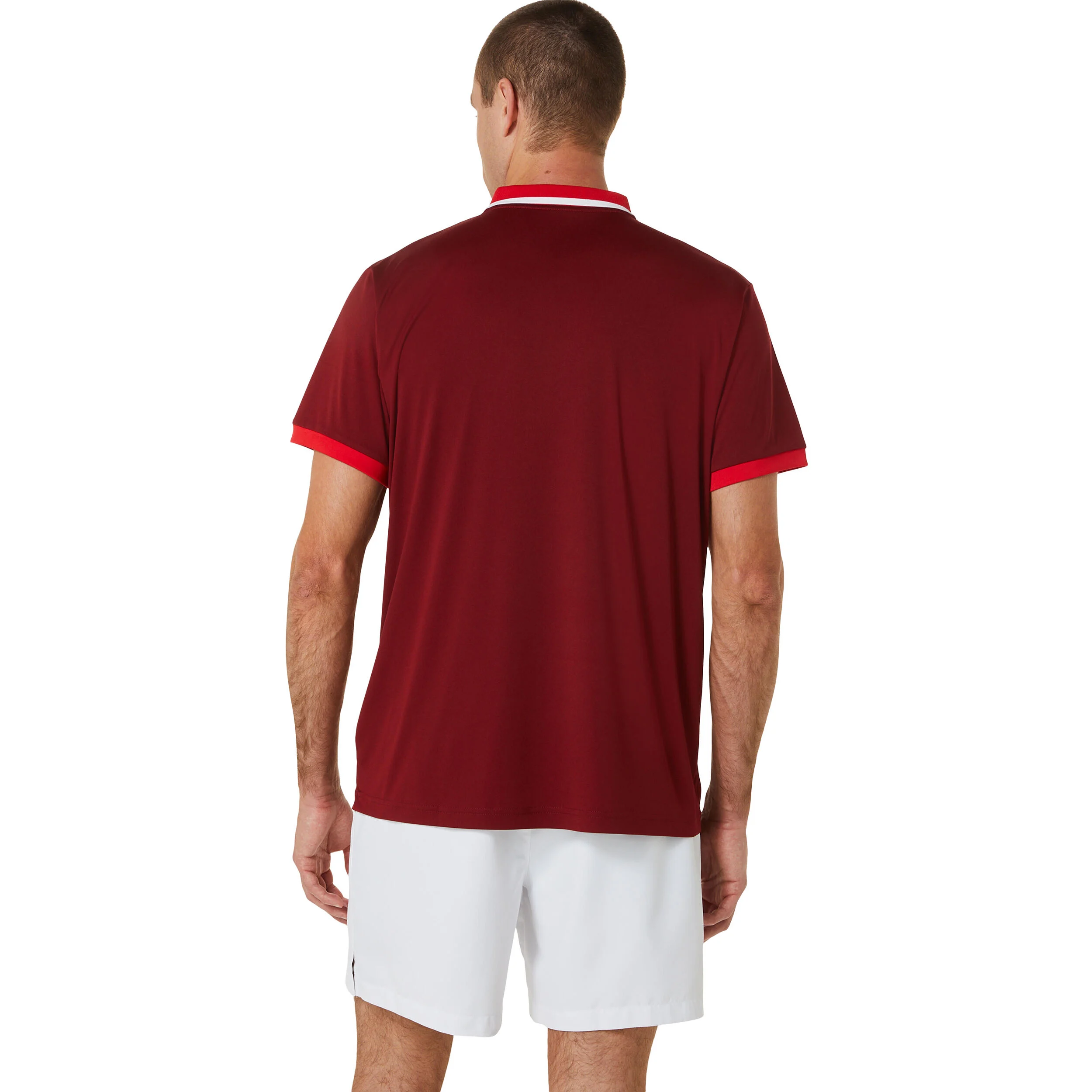 Court Polo Herren - Dunkelrot, Rot