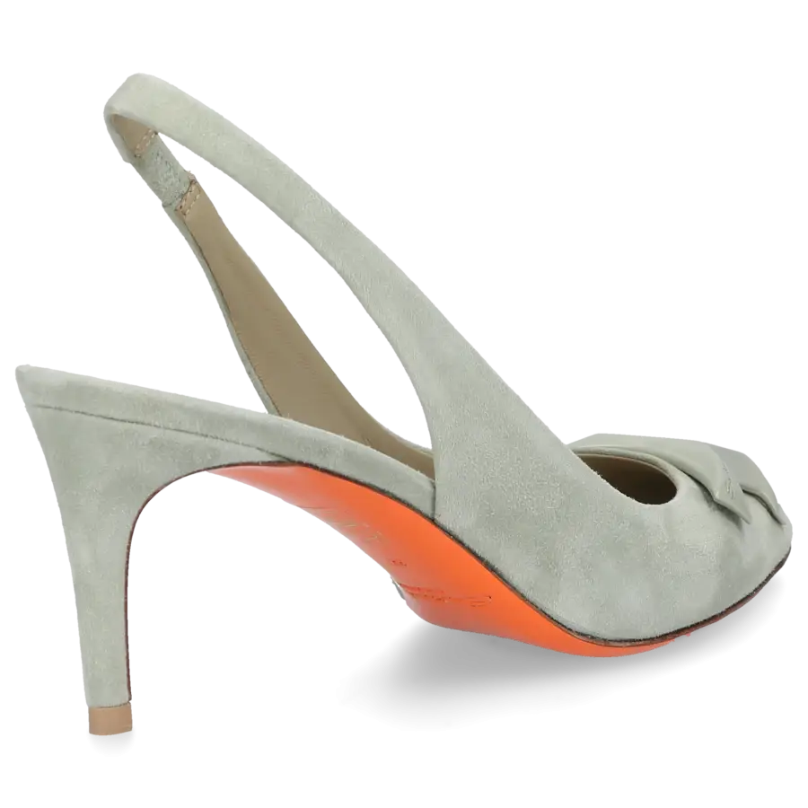Santoni - Slingpumps SIBILLE Veloursleder - grün