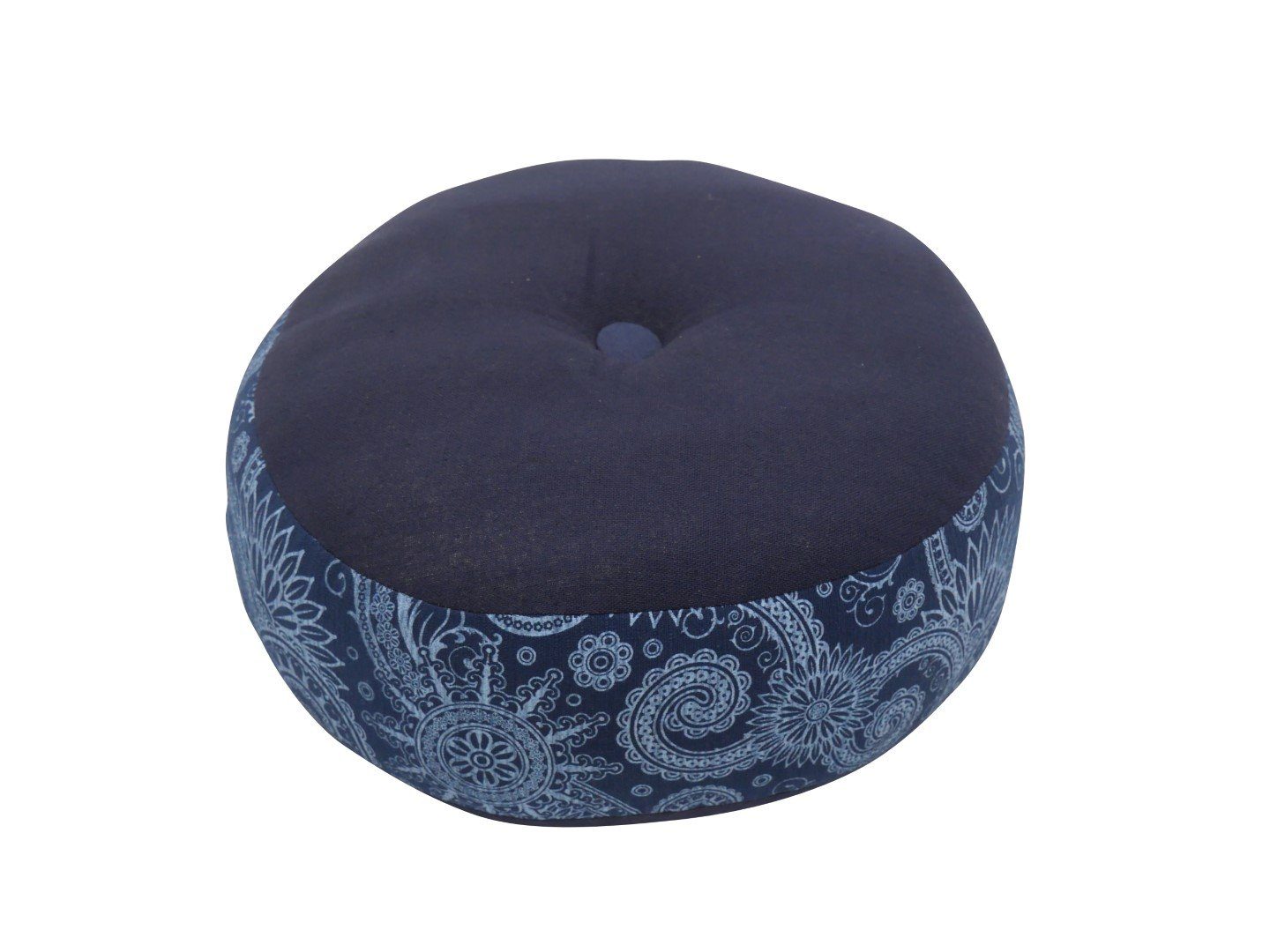 my Hamam Yogakissen Meditations-Set Kissen mit Matte blau Zafu Zabuton, angenehm, weich, unterstützend
