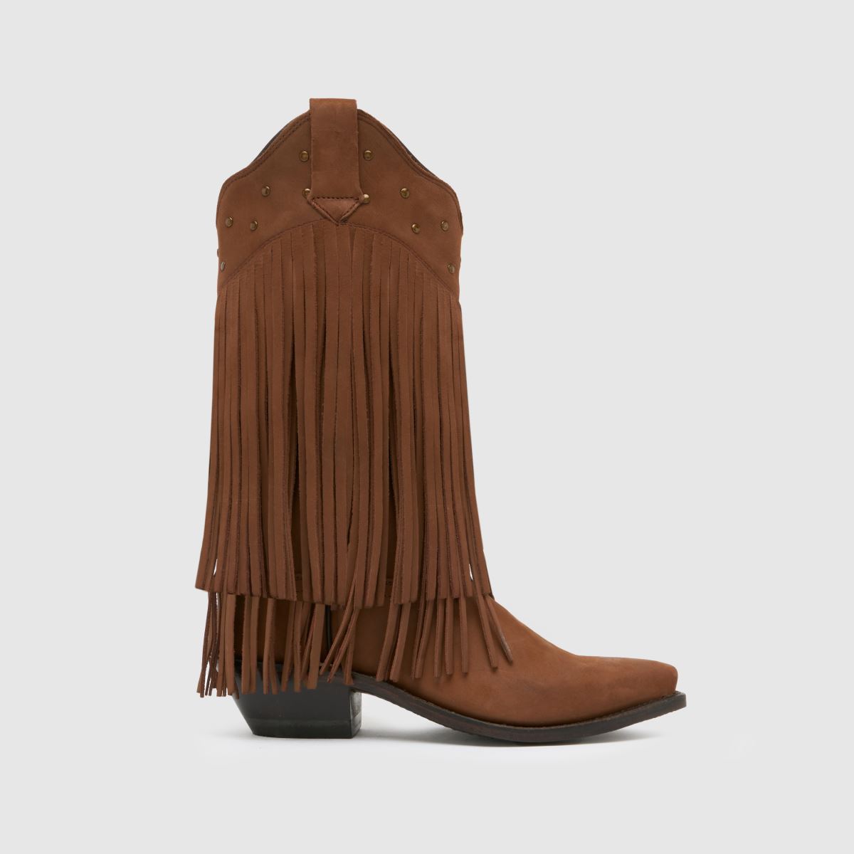 Old West – Bruna westernstövlar med tofs