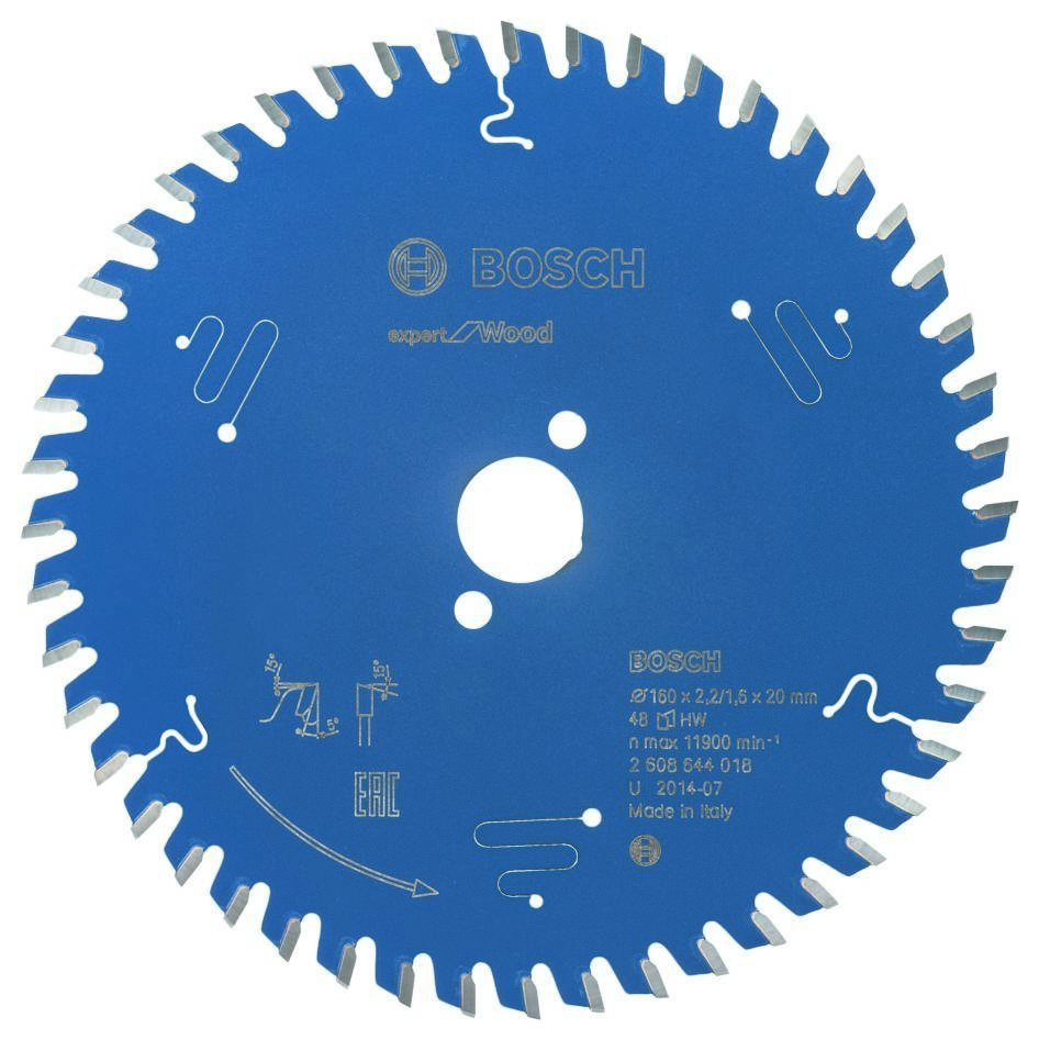 Bosch Blue Accessories 2608644018 Sirkelsagblad i hardmetall Expert for tre 160 x 20 x 48T