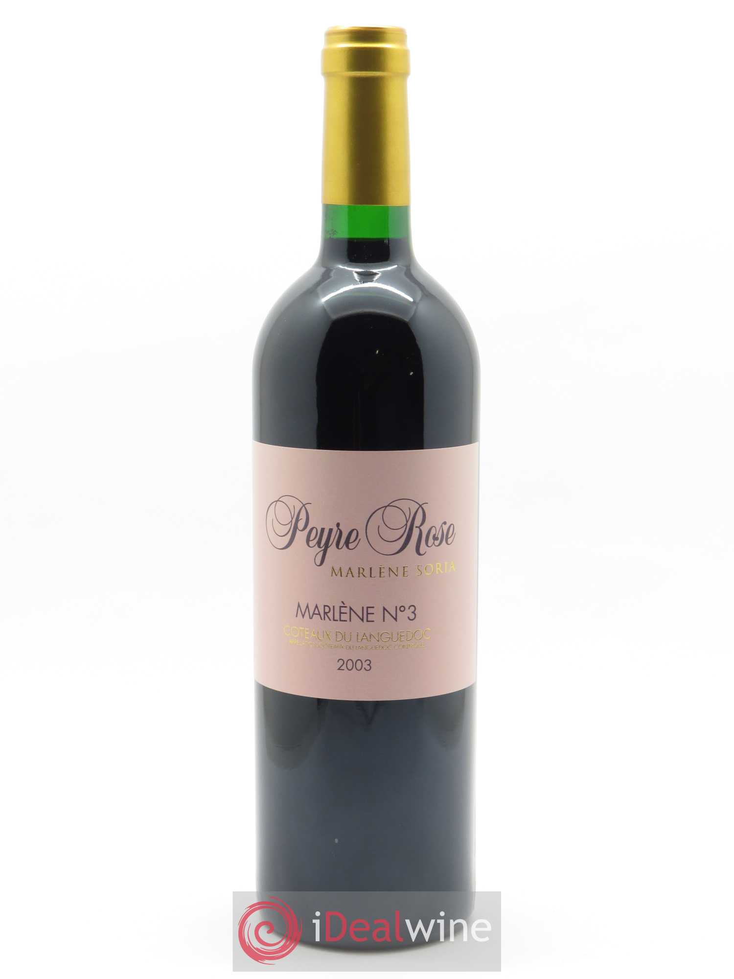 Vin de France (anciennement Coteaux du Languedoc) Peyre-Rose Marlène n°3 Marlène Soria  2003 - Lot de 1 Bouteille