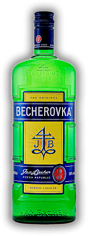 Becherovka 1,0 Liter Becherovka 1,0 Liter Traditioneller tschechischer Kräuterlikör. 1	 Liter - Vol 38%