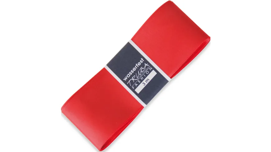 TRUBA Seidenband mit Webkante rot 3 m