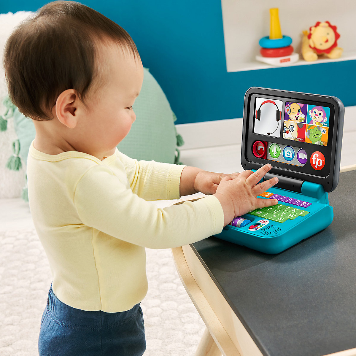 Fisher-Price Lernspaß Homeoffice Laptop Elektronisches Babyspielzeug (deutsche Edition)