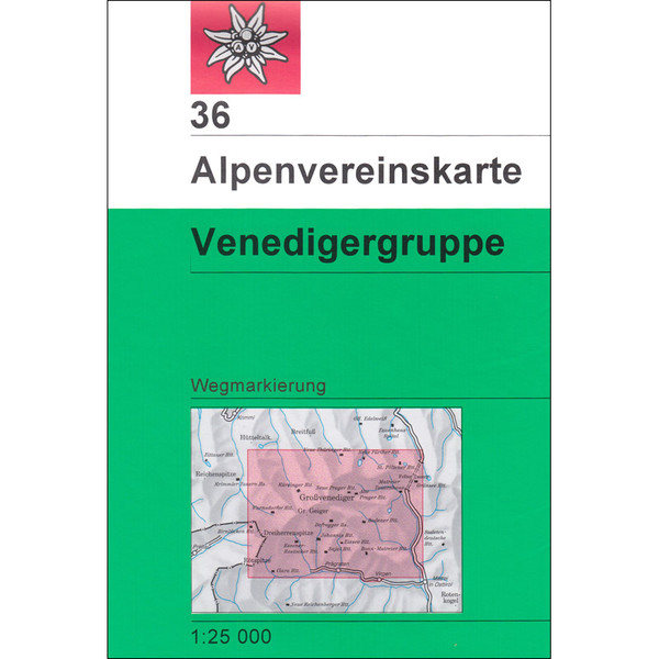 DAV 36 WEG VENEDIGERGRUPPE - Wanderkarte
