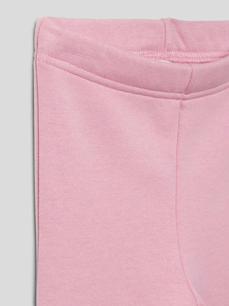 Stoffhose in unifarbenem Design in hellrosa