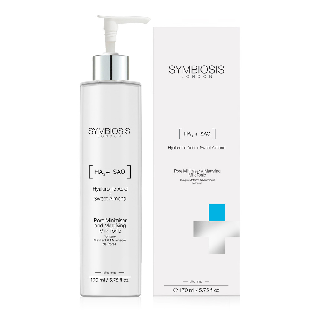 symbiosis [Acide Hyaluronique + Amande douce] - Tonique Matifiant & Minimiseur de Pores Nettoyants & Tonifiants
