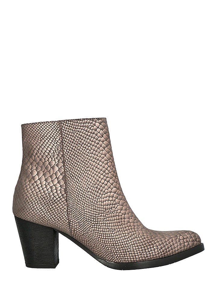 Lazamani Leder-Stiefeletten in Silber günstig kaufen 36
