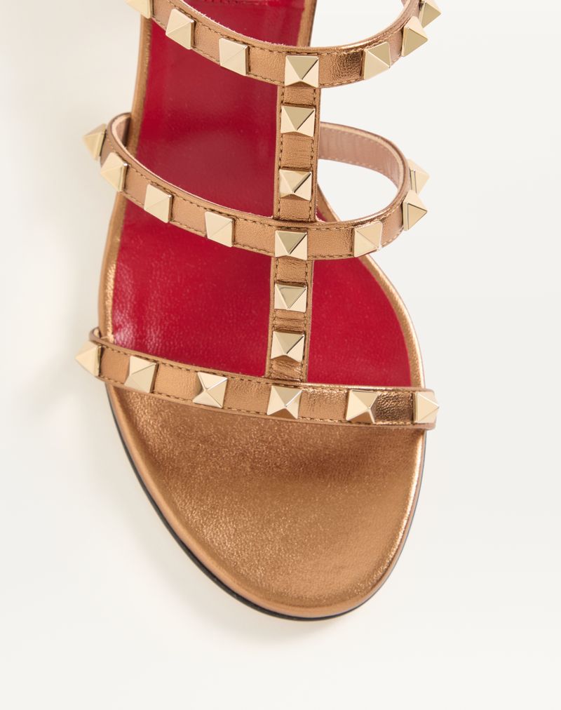 Slide Rockstud Sandal i lamineret nappa 60mm