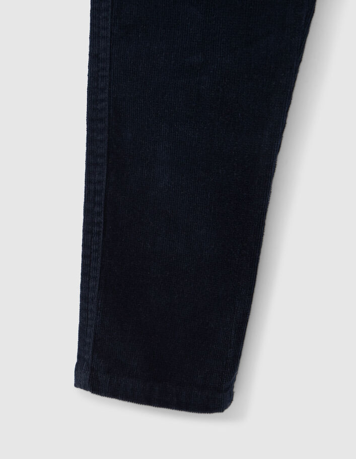 Pantalon BATTLE marine en velours garçon