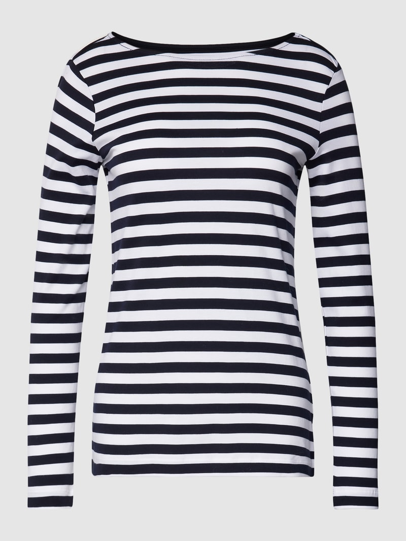 Longsleeve mit Streifenmuster in dunkelblau