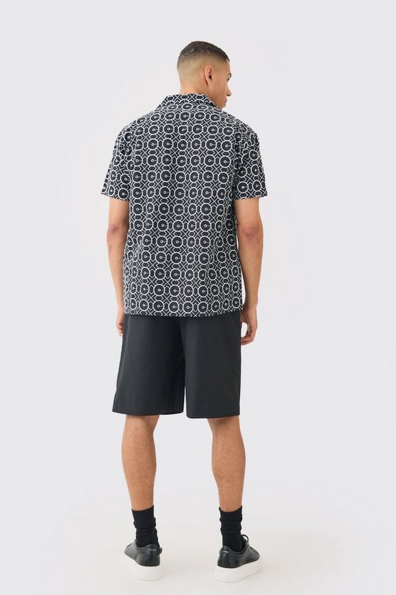 Besticktes Oversize Hemd
