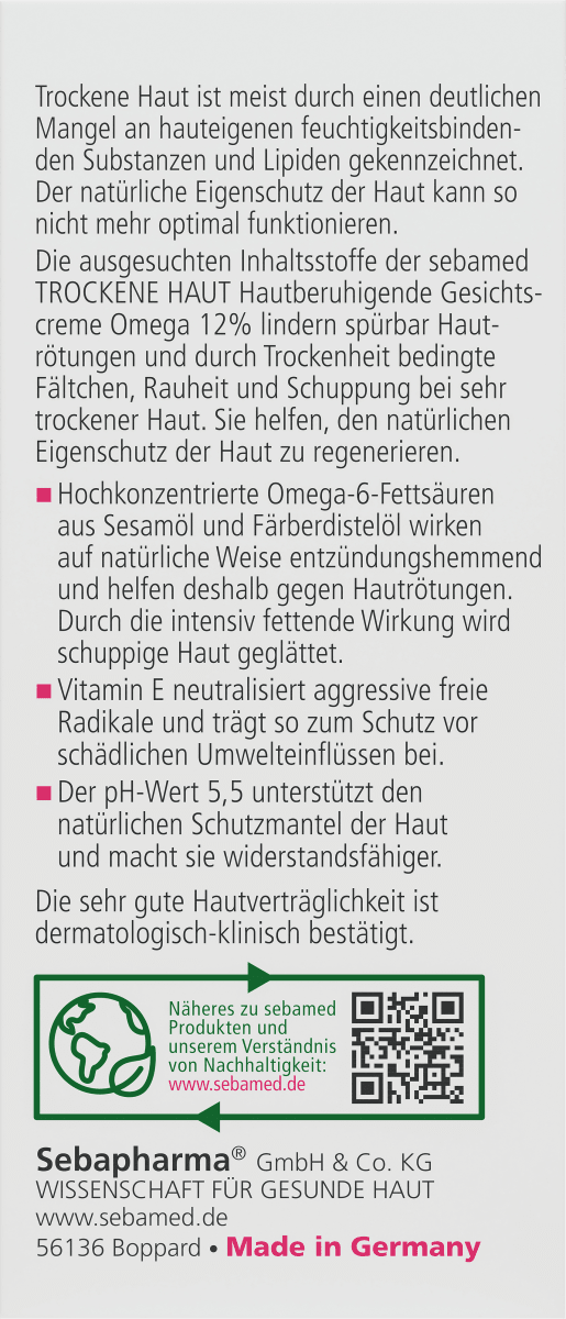 Gesichtscreme trockene Haut, 50 ml