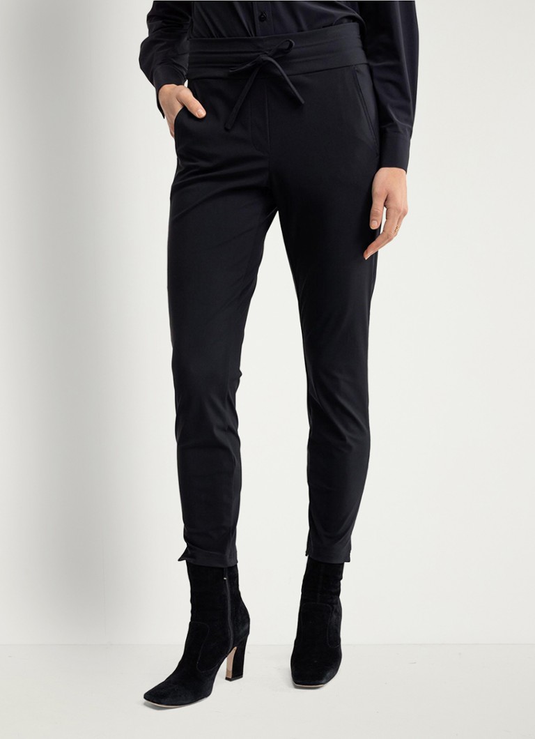 Pantaloni crop, mulați, cu talie înaltă și șnur de strângere, Studio Anneloes Startup