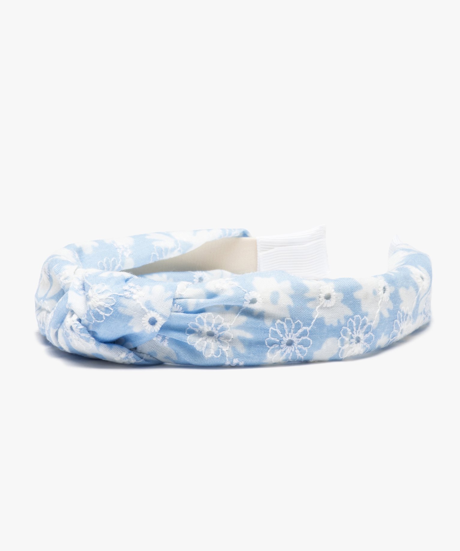 Serre-tête à motifs fleuris effet bandeau noué fille bleu | GEMO