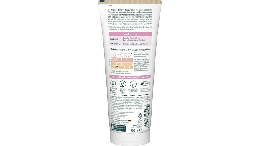 Kneipp Sensitiv Körperlotion Bio Mandelblüten 200 ml