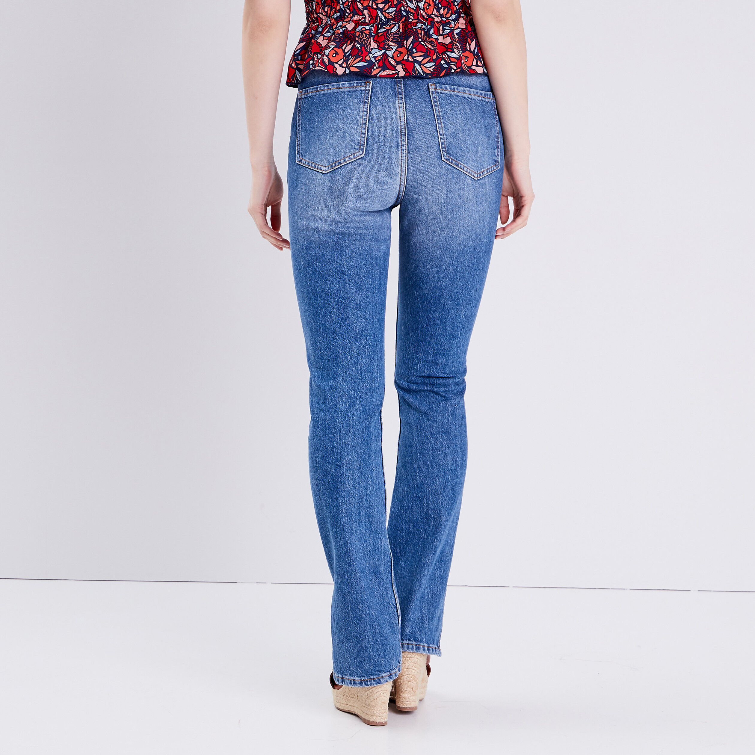 Jeans slim à fentes denim double stone femme | Cache Cache